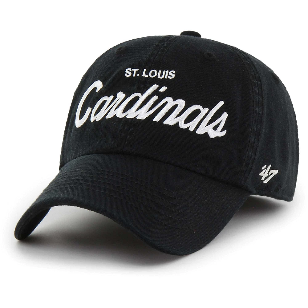 Men's '47 Black St. Louis Cardinals Crosstown Classic Franchise Fitted Hat