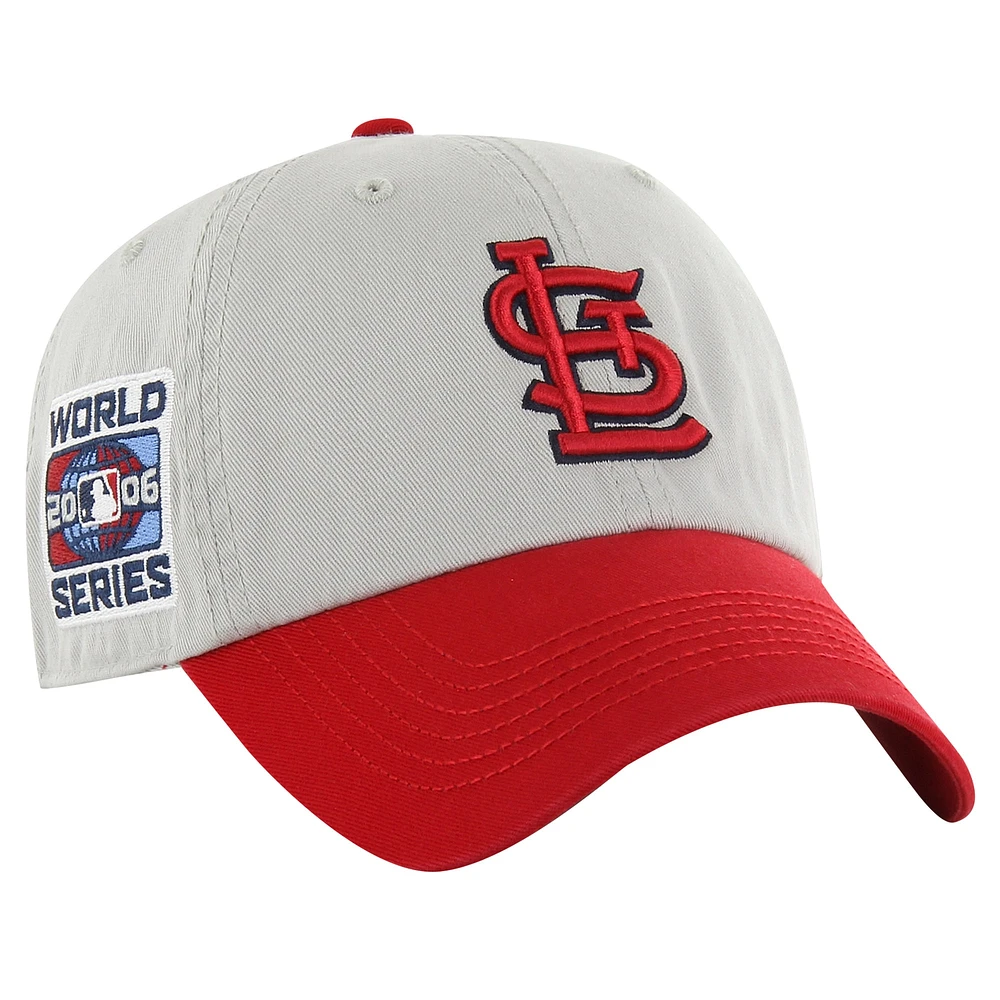 Men's '47 Gray/Red St. Louis Cardinals Sure Shot Classic Franchise Fitted Hat