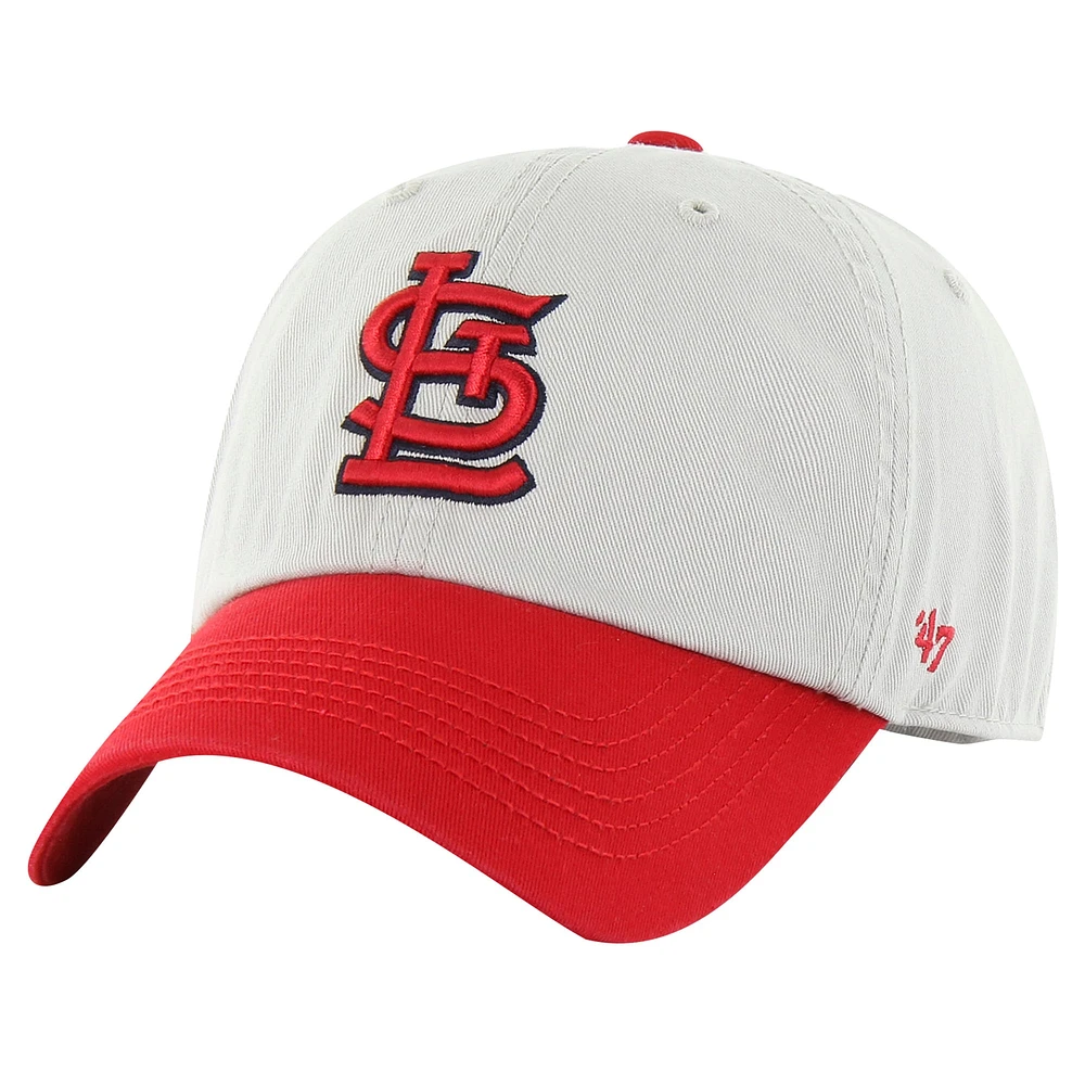 Men's '47 Gray/Red St. Louis Cardinals Sure Shot Classic Franchise Fitted Hat