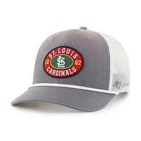 Men's '47 Gray/White St. Louis Cardinals Tide Sweep Rope Trucker Adjustable Hat