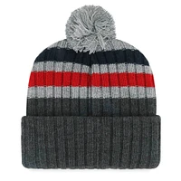 Men's '47 Gray St. Louis Cardinals Stack Cuffed Knit Hat with Pom