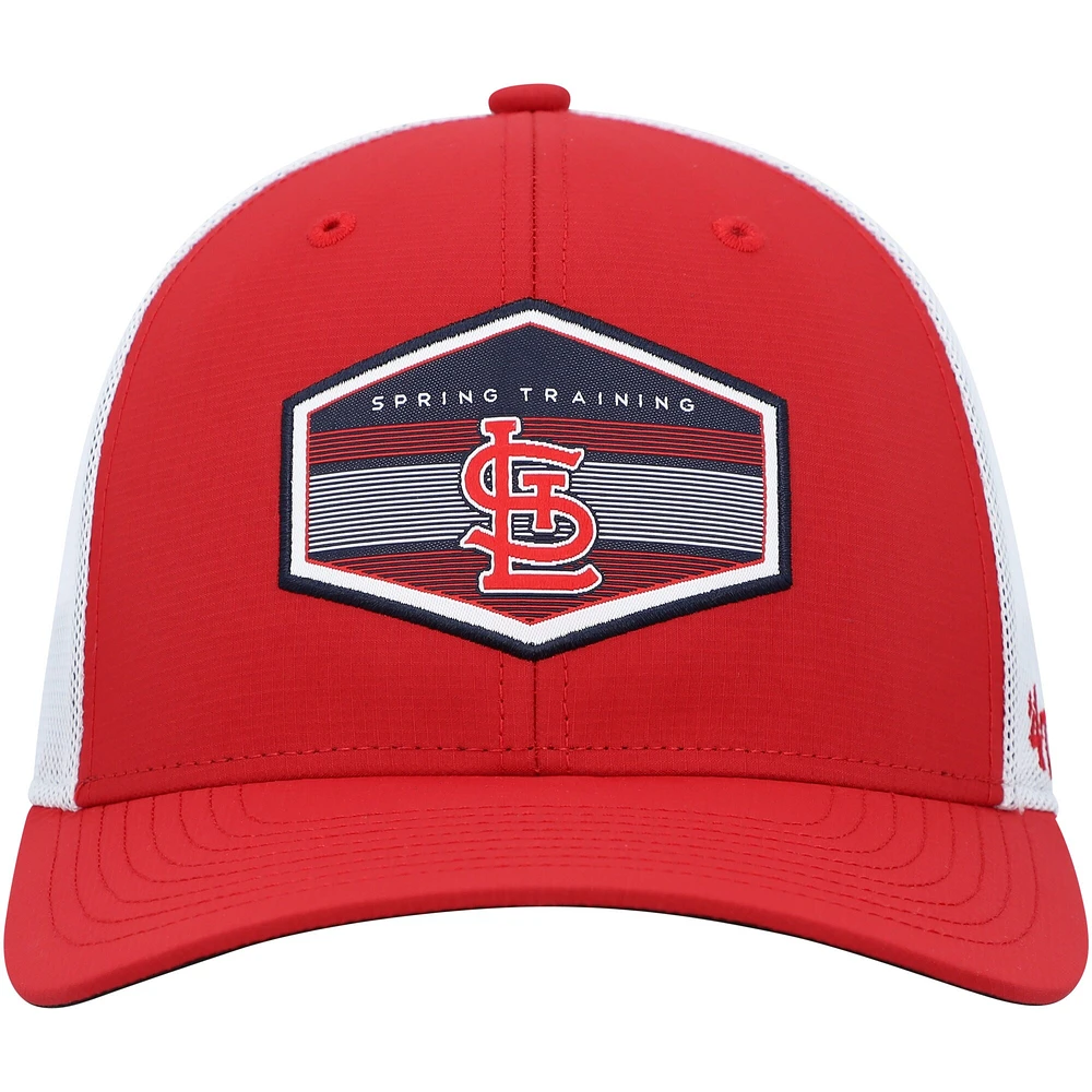 Men's '47 Red/White St. Louis Cardinals Spring Training Burgess Trucker Adjustable Hat