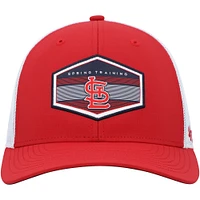 Casquette réglable Burgess Spring Training Burgess Trucker '47 rouge/blanc pour homme