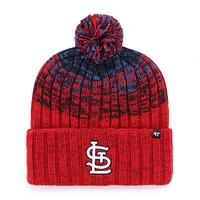 Bonnet en tricot à revers Cascade '47 rouge des Cardinals de Saint-Louis pour homme avec pompon