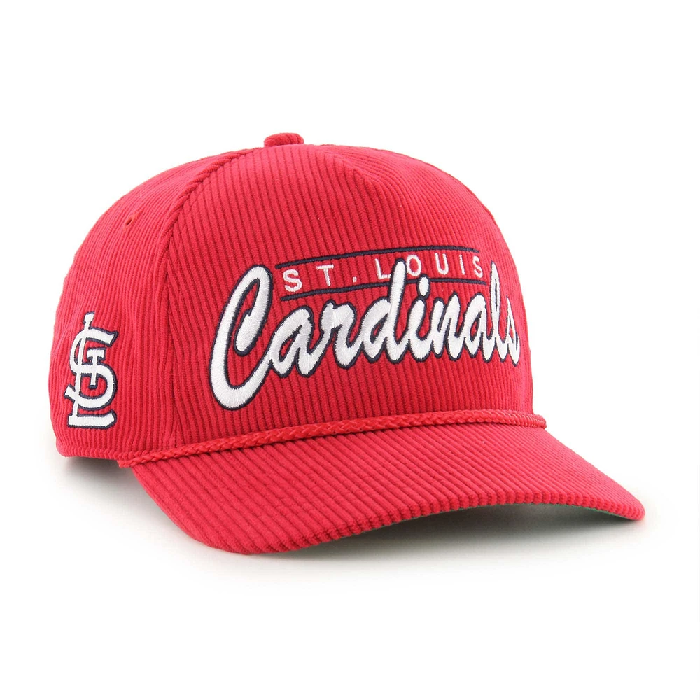 Casquette ajustable en velours côtelé rouge '47 pour homme des Cardinals de St. Louis