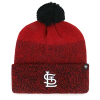 Bonnet en tricot à revers Darkfreeze '47 Red St. Louis Cardinals pour hommes avec pompon