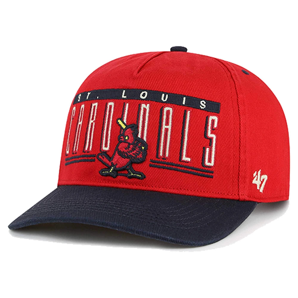 Casquette réglable à double tête Baseline Hitch '47 Red St. Louis Cardinals pour hommes