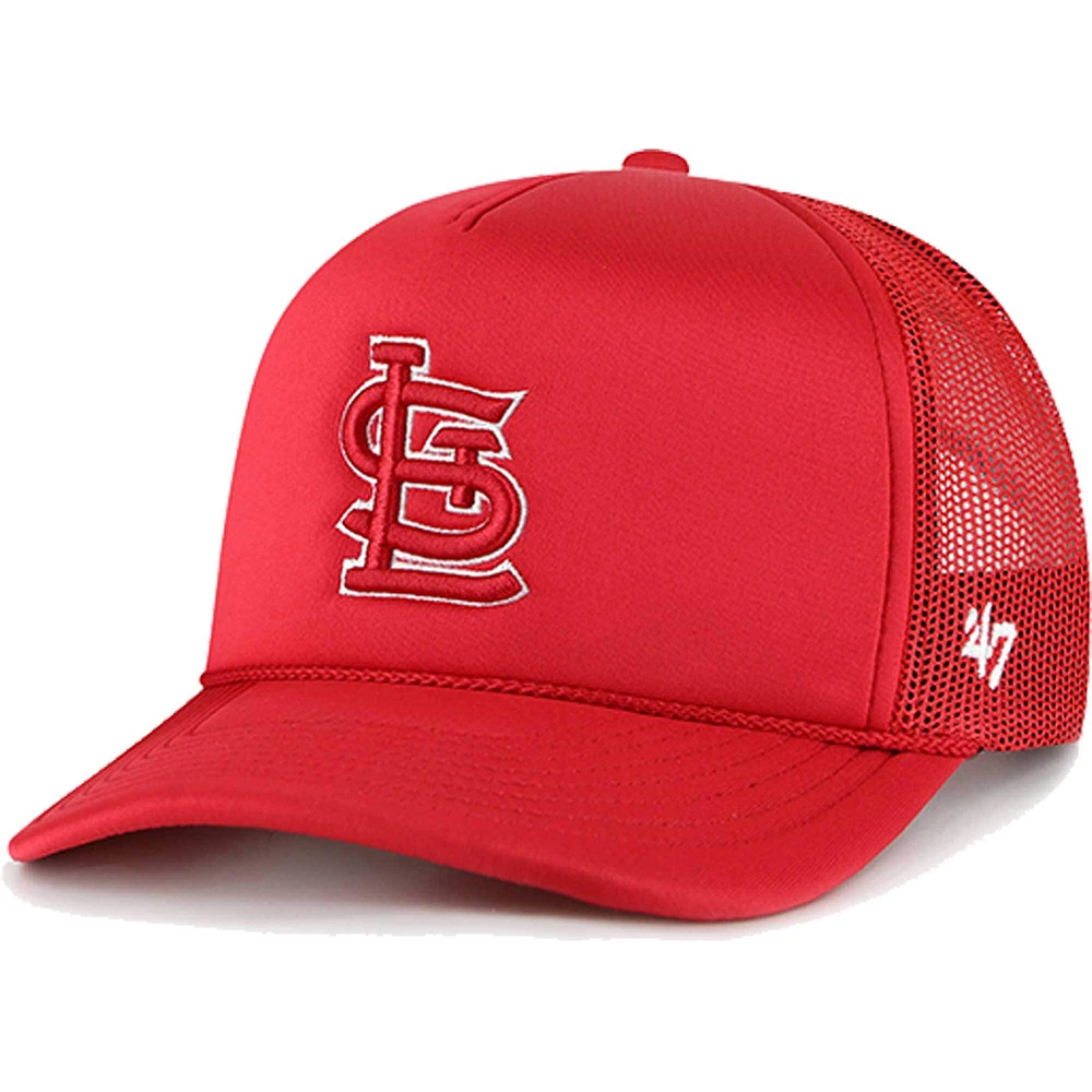 Casquette Snapback en mousse avec logo St. Louis Cardinals '47 rouge pour homme