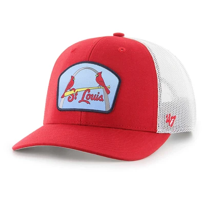 Casquette réglable de camionneur avec patch régional rétro '47 Red St. Louis Cardinals pour hommes