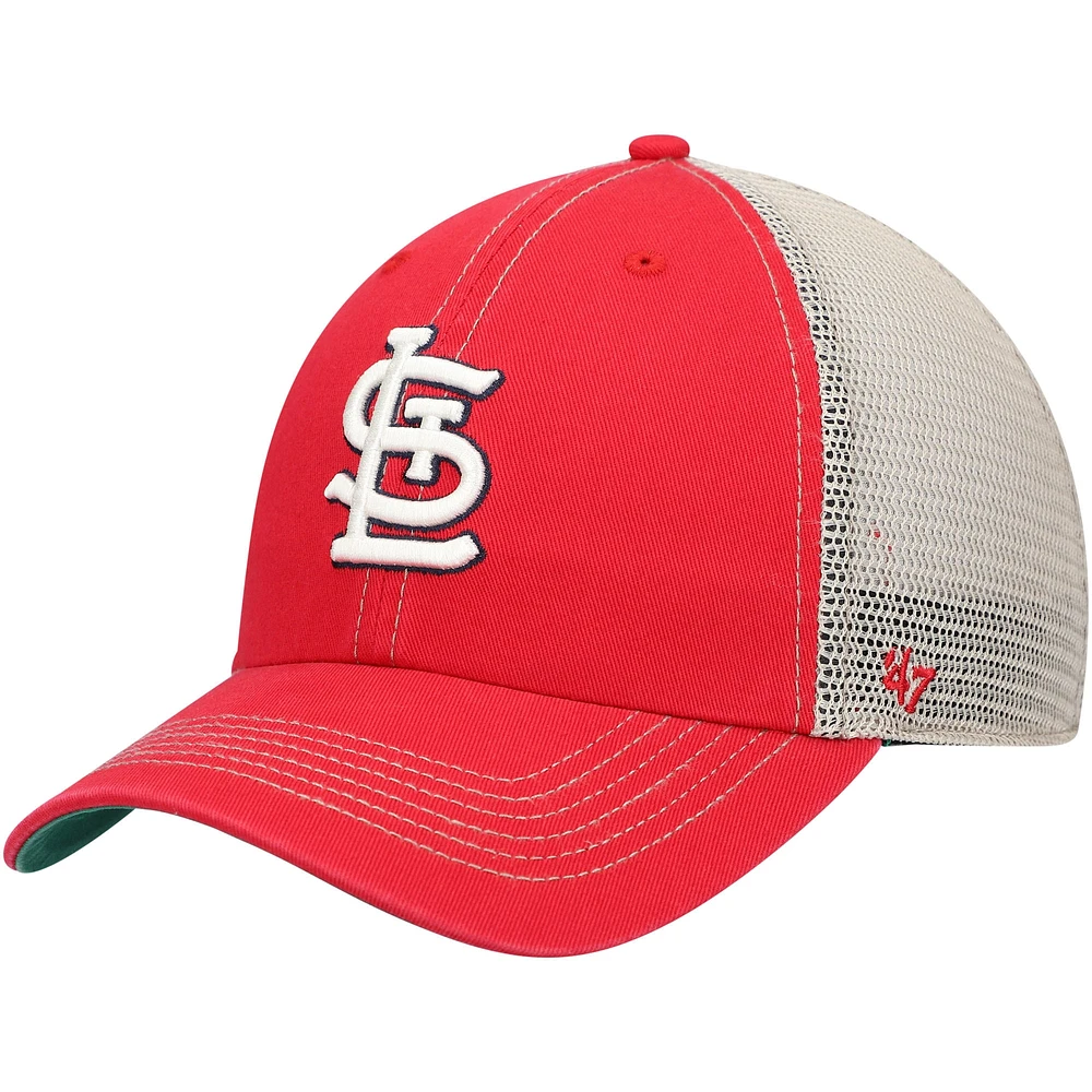 Men's '47 Red St. Louis Cardinals Trawler Clean Up Trucker Snapback Hat