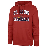 Men's '47  Red St. Louis Cardinals Velocity Headline Pullover Hoodie