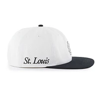 Men's '47 White/Black St. Louis Cardinals Foundation Captain Snapback Hat