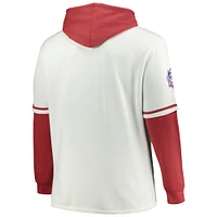 Sweat à capuche Trifecta Shortstop pour hommes '47 blanc/rouge St. Louis Cardinals Big & Tall