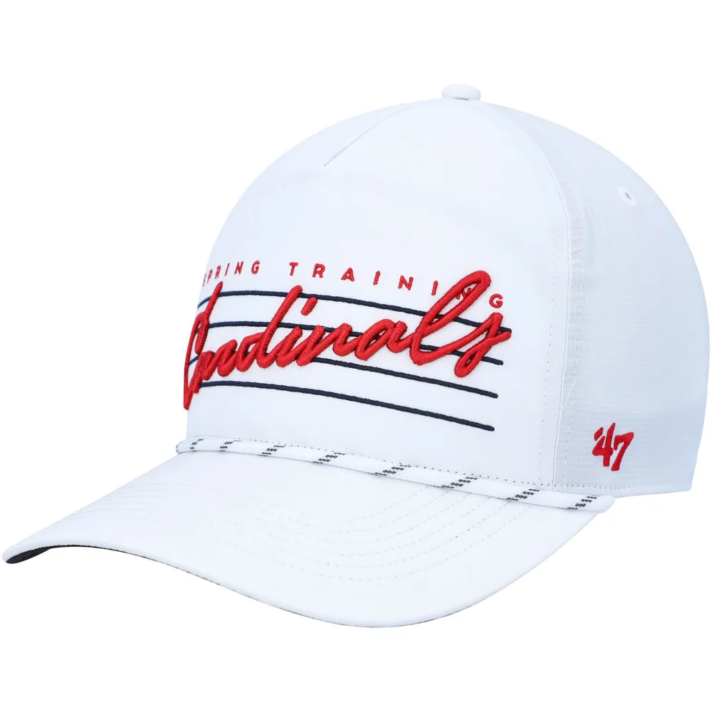 47 Brand Men's Red, White St. Louis Cardinals Spring Training Burgess  Trucker Snapback Hat