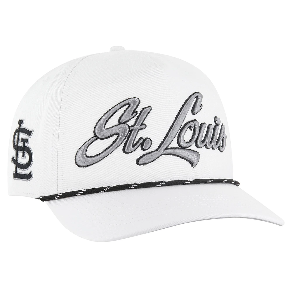 Casquette ajustable en corde à nœuds mouchetée blanche St. Louis Cardinals '47 pour homme