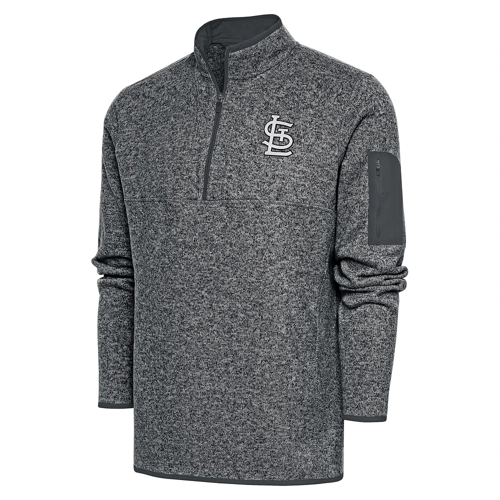 Veste à enfiler glissière quart de tour métallique Fortune pour homme, couleur graphite, St. Louis Cardinals