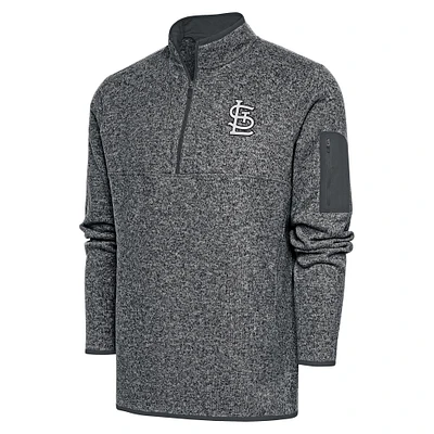 Veste à enfiler glissière quart de tour métallique Fortune pour homme, couleur graphite, St. Louis Cardinals