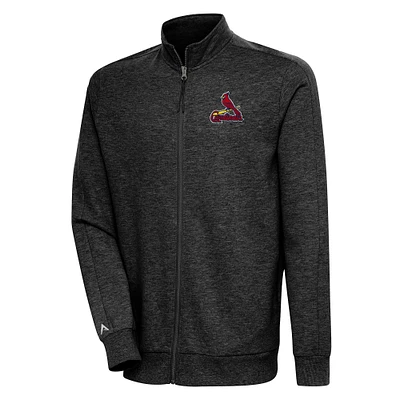 Men's Antigua Heather St. Louis Cardinals Action Full-Zip Jacket