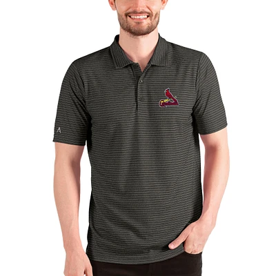 Polo Esteem Antigua chiné noir/argent pour homme des Cardinals de St. Louis