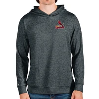 Men's Antigua Heathered Charcoal St. Louis Cardinals Absolute Pullover Hoodie
