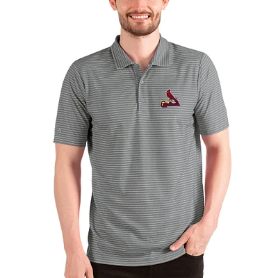 Men's Antigua Heathered Gray/White St. Louis Cardinals Esteem Polo