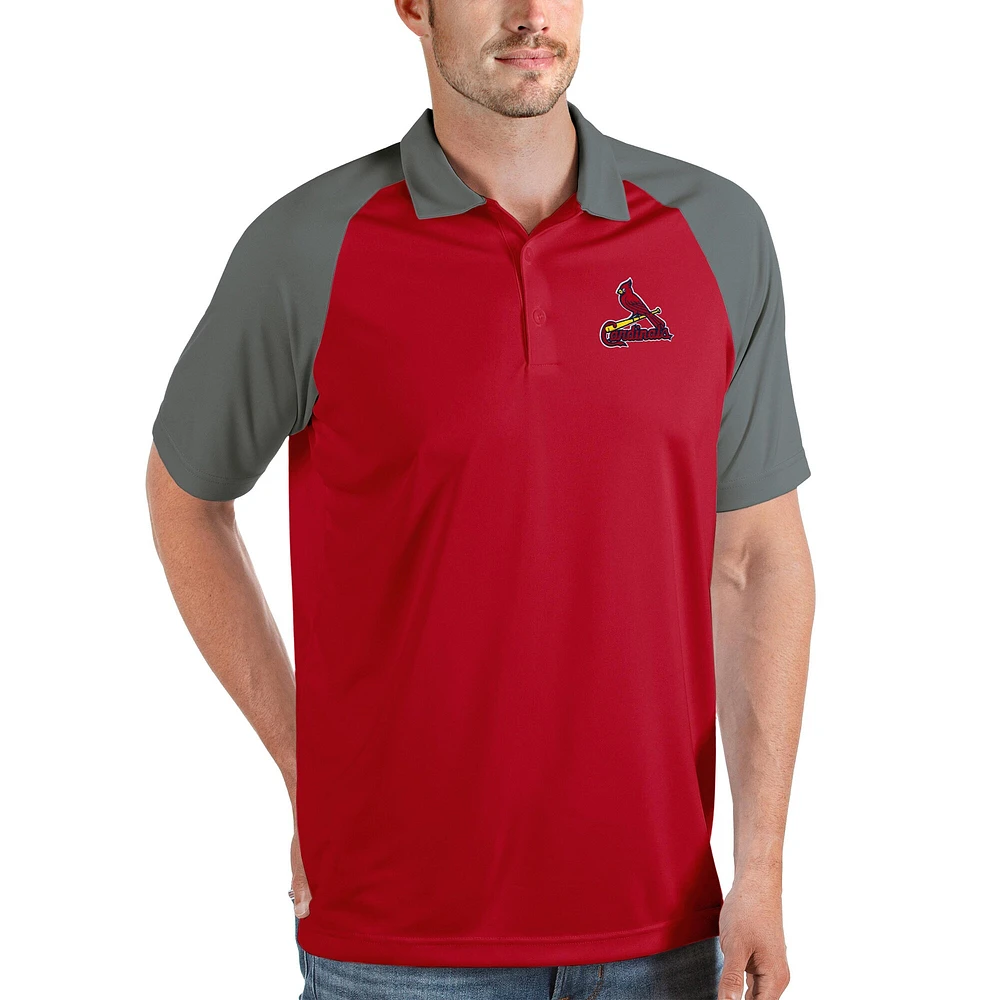 Polo Nova Antigua rouge/gris pour homme des Cardinals de St. Louis