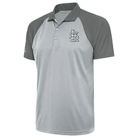 Men's Antigua Silver St. Louis Cardinals Metallic Nova Polo