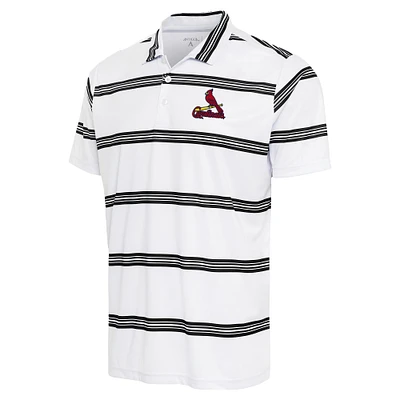 Men's Antigua White/Black St. Louis Cardinals Groove Polo