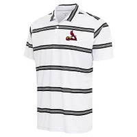 Men's Antigua White/Black St. Louis Cardinals Groove Polo