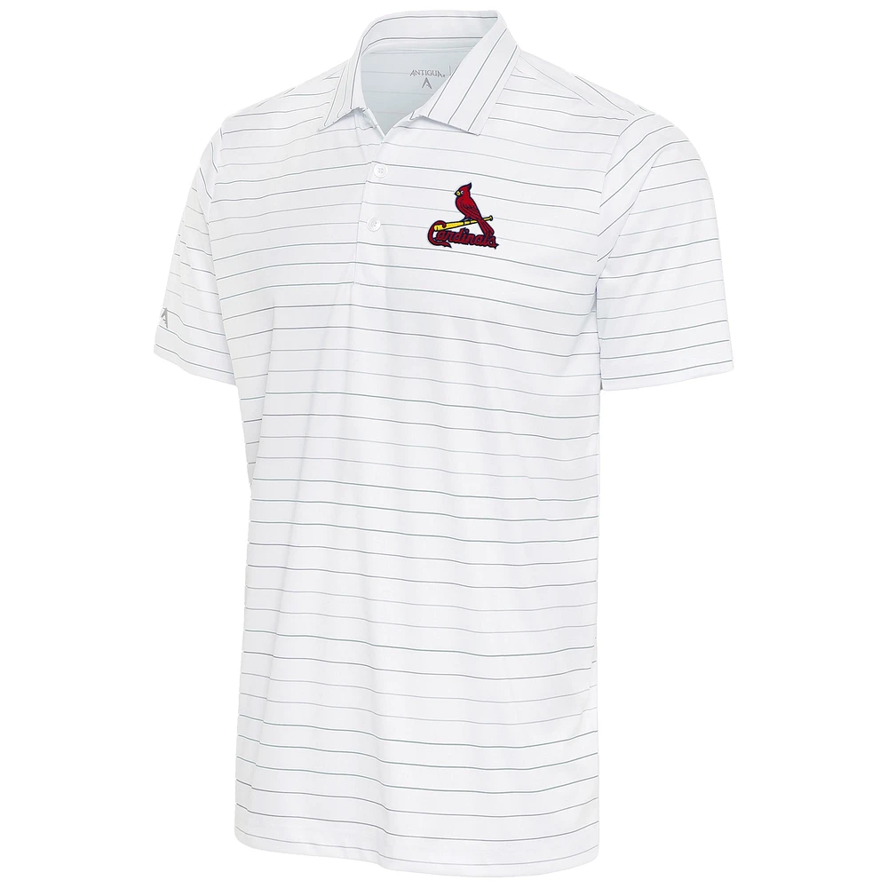 Men's Antigua White/Gray St. Louis Cardinals Ryder Polo