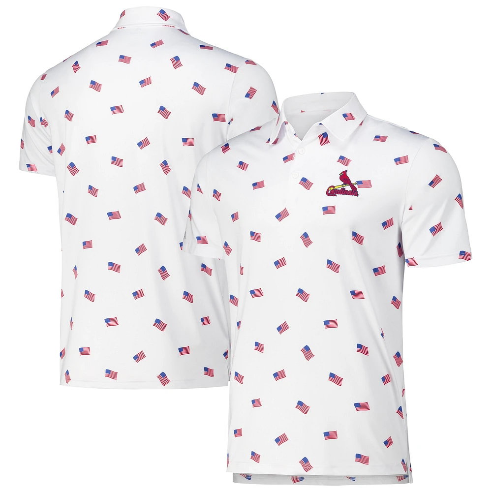 Polo Americana Antigua blanc St. Louis Cardinals pour hommes