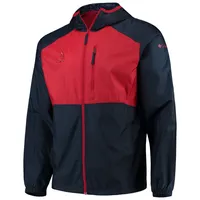 Columbia Navy St. Louis Cardinals Cooperstown Collection Veste coupe-vent à glissière pleine longueur Flash Forward pour homme