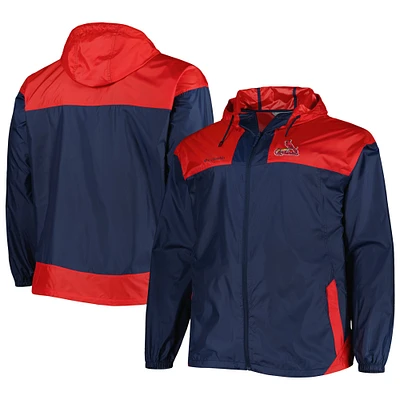 Men's Columbia Navy St. Louis Cardinals Flash Forward Challenger Omni-Shade Full-Zip Windbreaker