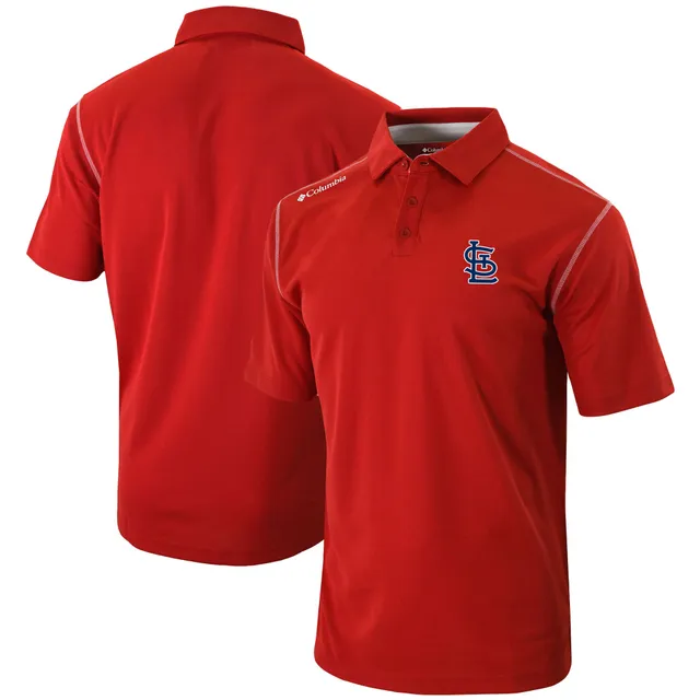 Men's St. Louis Cardinals Columbia Navy Golf Club Invite Omni-Wick Polo