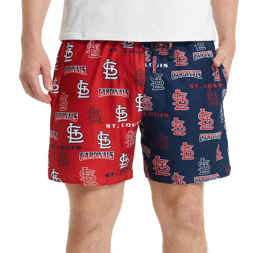 Lids St. Louis Cardinals Concepts Sport Breakthrough AOP Knit Split Shorts  - Navy/Red