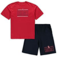 Men's Concepts Sport Red/Navy St. Louis Cardinals Big & Tall T-Shirt Shorts Sleep Set