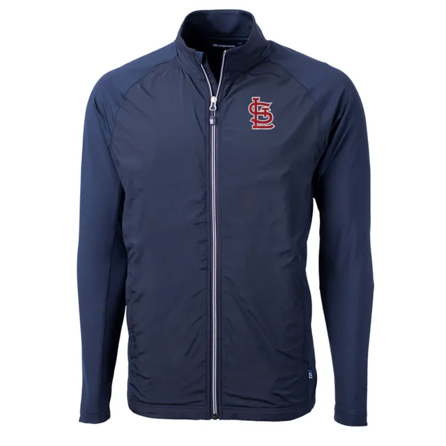 Men's Cutter & Buck Red Louisville Cardinals Big Tall Adapt Eco Knit Hybrid Recycled Full-Zip Jacket