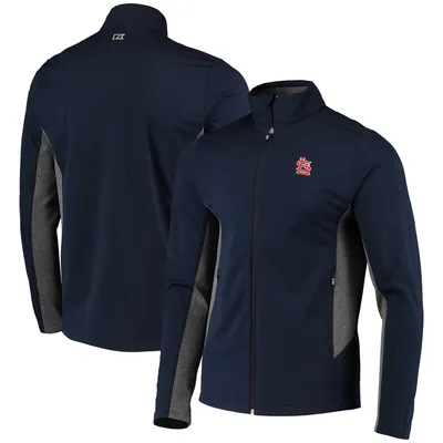 Lids St. Louis Cardinals Cutter & Buck Big Tall Traverse Stripe Half-Zip  Pullover Jacket - Navy