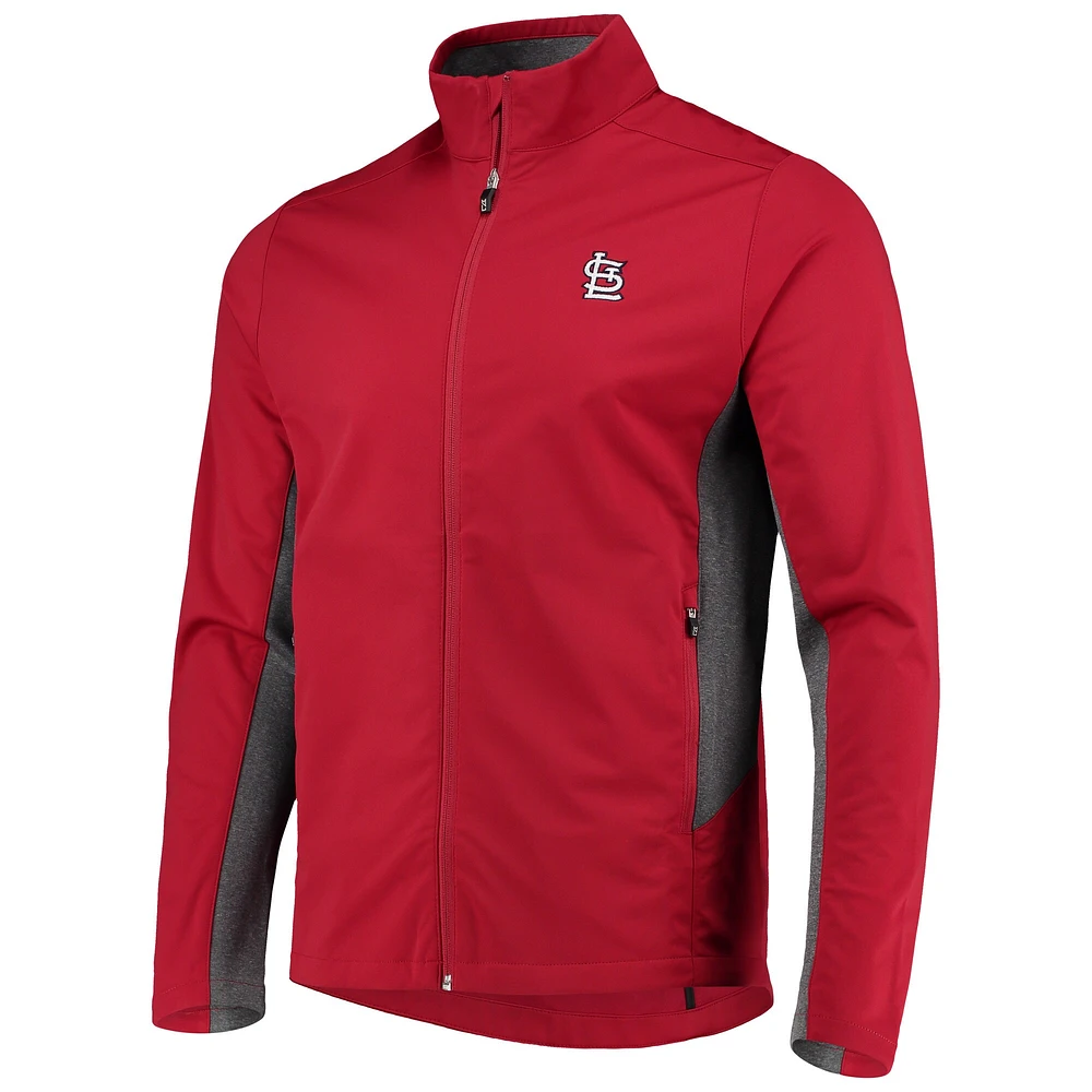 Men's Cutter & Buck Red St. Louis Cardinals Navigate WeatherTec Full-Zip Jacket