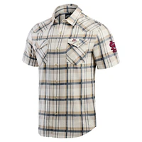 Men's Darius Rucker Collection by Fanatics Navy St. Louis Cardinals Plaid Full-Snap Shirt