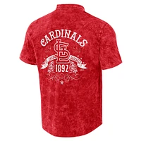 Chemise boutonnée couleur équipe en denim rouge St. Louis Cardinals de la collection Darius Rucker par Fanatics pour hommes