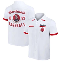 Men's Darius Rucker Collection by Fanatics  White St. Louis Cardinals Bowling Button-Up Shirt