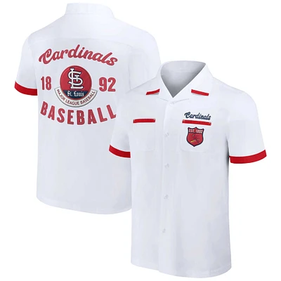 Collection Darius Rucker pour homme par Fanatics White Chemise boutonnée St. Louis Cardinals Bowling