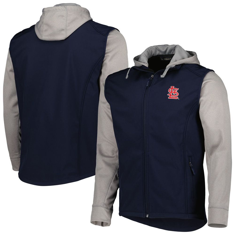 Men's Dunbrooke Navy/Heather Gray St. Louis Cardinals Alpha Full-Zip Jacket