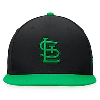 Men's Fanatics Black/Kelly Green St. Louis Cardinals Lucky Snapback Hat