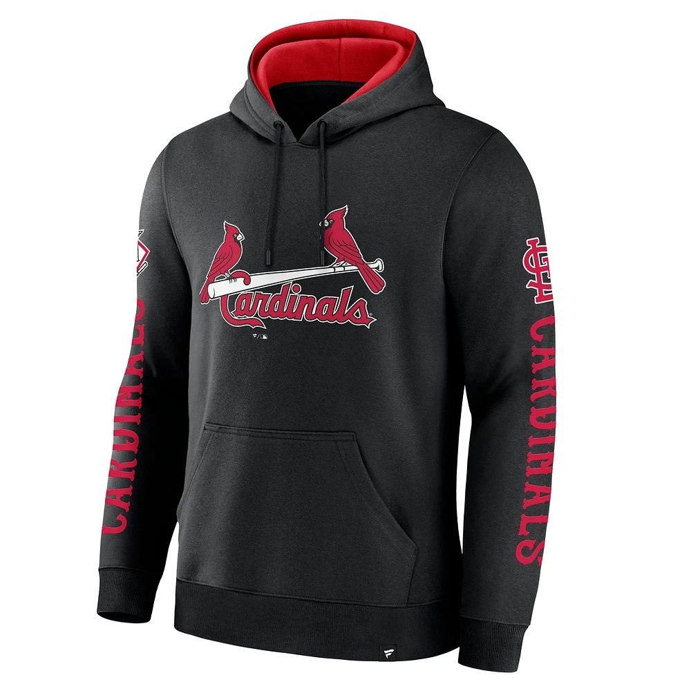 Men's Fanatics  Black St. Louis Cardinals Big City Legacy Fleece Pullover Hoodie