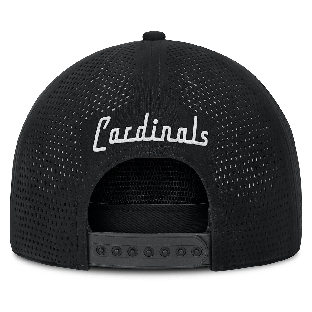 Casquette ajustable en forme de A pour homme Fanatics Black St. Louis Cardinals Signature