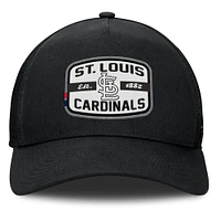 Men's Fanatics Black St. Louis Cardinals Team Patch A-Frame Trucker Snapback Hat