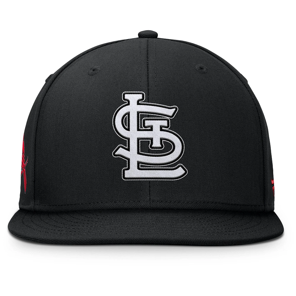 Men's Fanatics Black St. Louis Cardinals Walk-Off Bullpen Snapback Hat