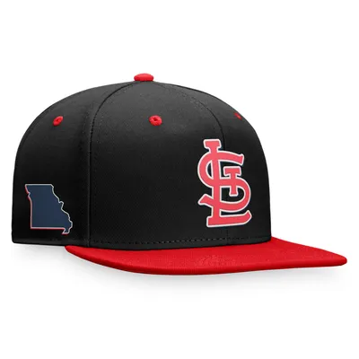 Lids St. Louis Cardinals Fanatics Branded State Side Two-Tone Snapback Hat  - Black/Red